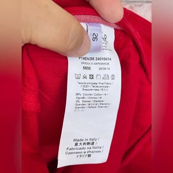 N°21  red capris jeans trousers size 26 - Picture 9 of 11